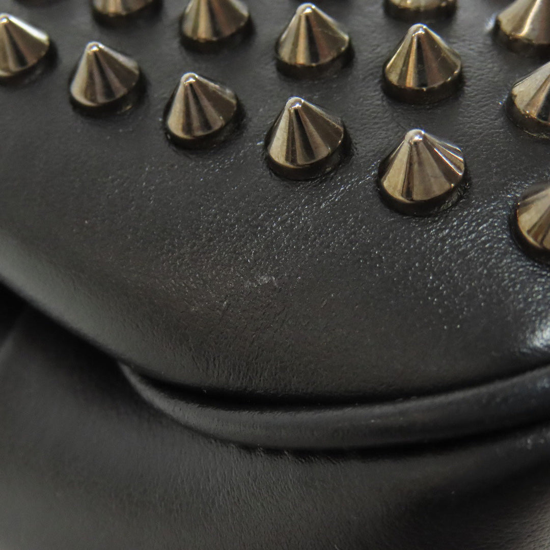 Christian Louboutin Shoulder Bag leather black spike