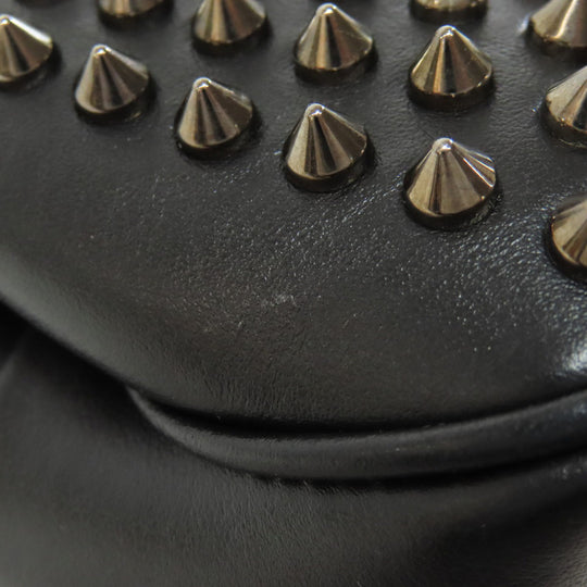 Christian Louboutin Shoulder Bag leather black spike