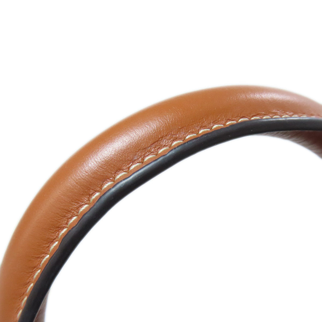 CELINE Tote Bag PVC Brown Triomphe 2WAY Women Used Authentic