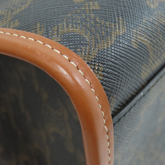 CELINE Tote Bag PVC Brown Triomphe 2WAY Women Used Authentic