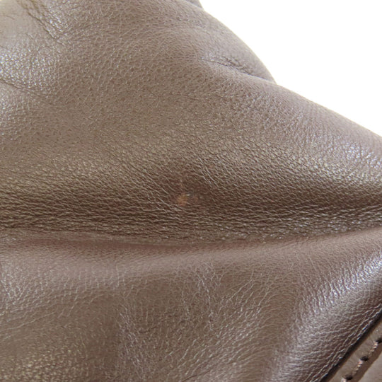 CHANEL Handbag Calfskin Brown Coco Cocoon Tote SilverMetal Women Used Authentic