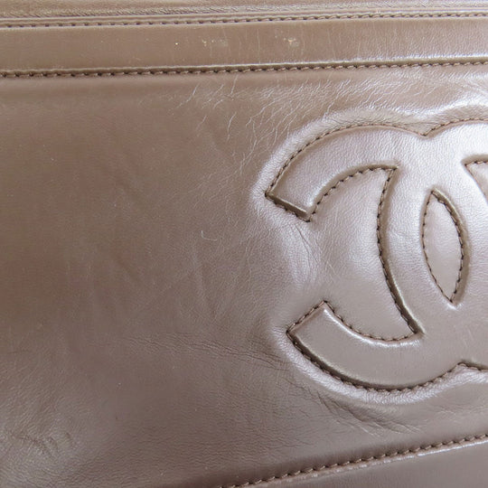 CHANEL Handbag Calfskin Brown Coco Cocoon Tote SilverMetal Women Used Authentic