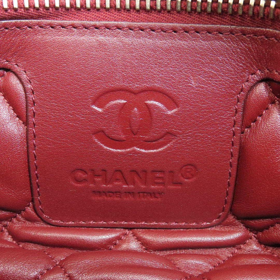 CHANEL Handbag Calfskin Brown Coco Cocoon Tote SilverMetal Women Used Authentic