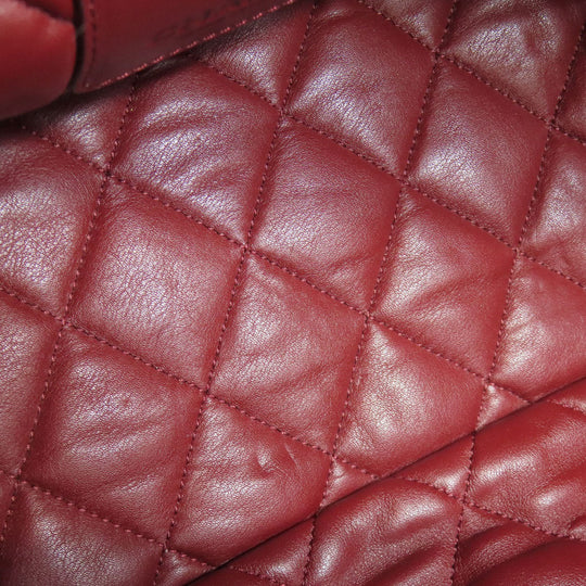 CHANEL Handbag Calfskin Brown Coco Cocoon Tote SilverMetal Women Used Authentic
