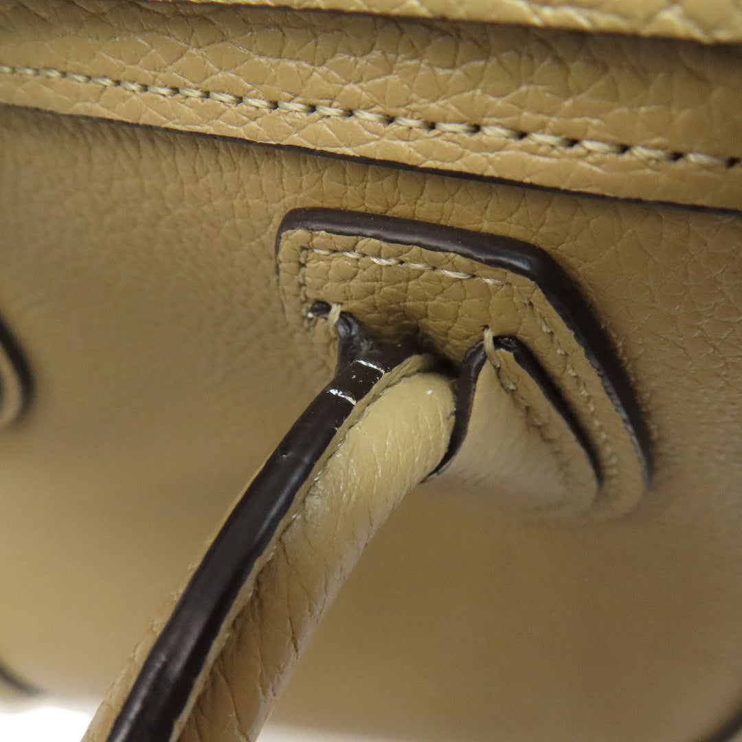 CELINE Handbag Calfskin beige Luggage nano 2 WAY