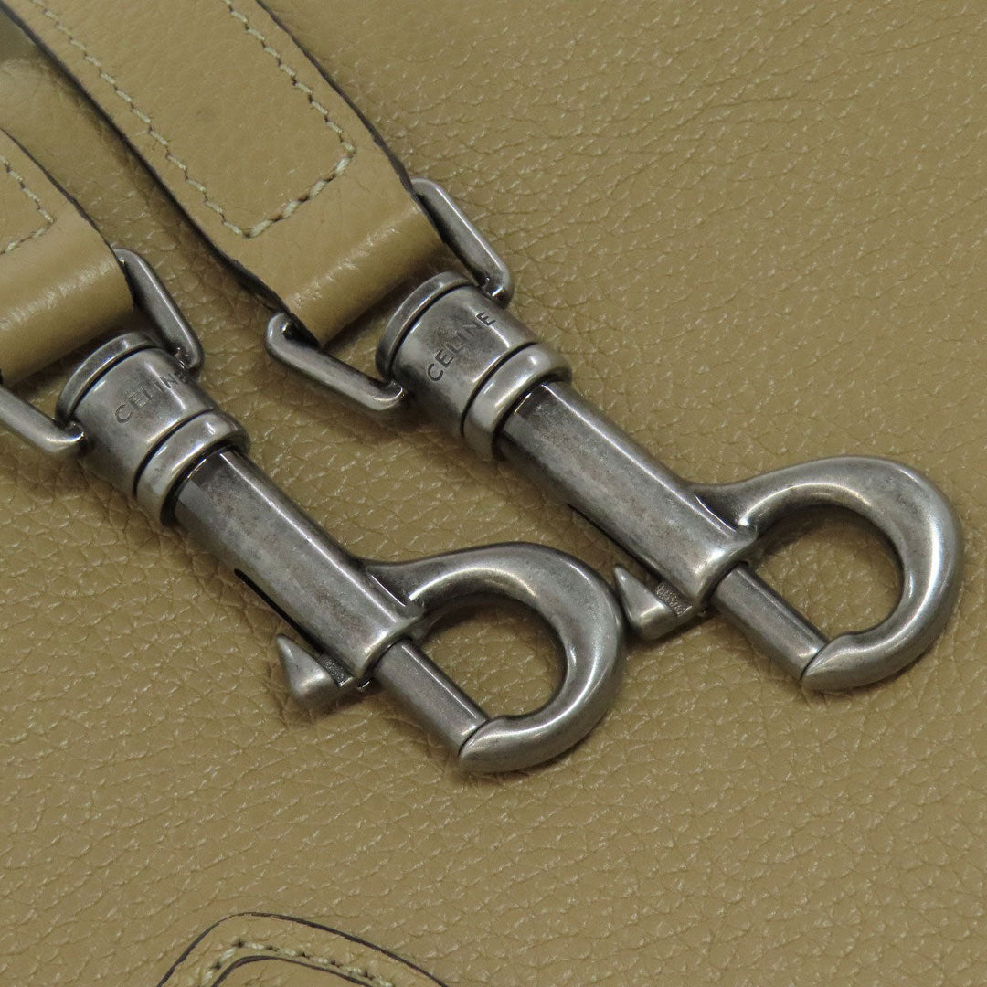 CELINE Handbag Calfskin beige Luggage nano 2 WAY