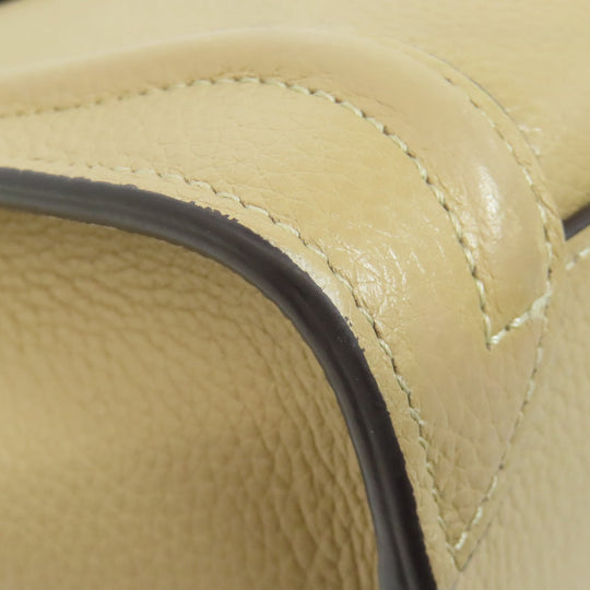 CELINE Handbag Calfskin beige Luggage nano 2 WAY