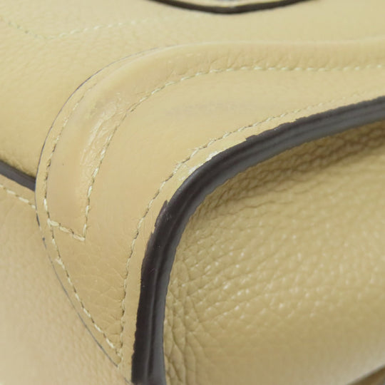 CELINE Handbag Calfskin beige Luggage nano 2 WAY