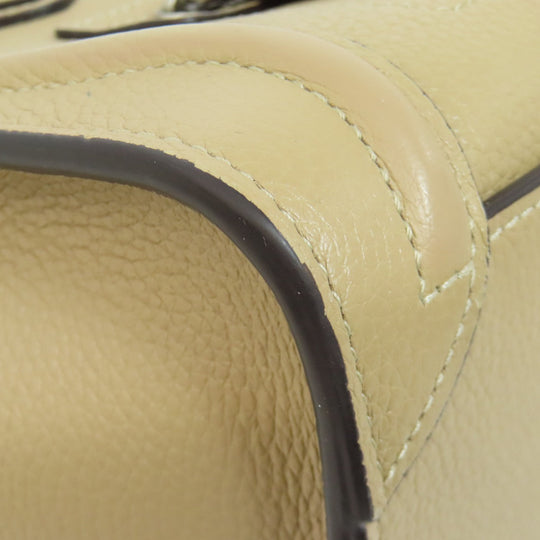 CELINE Handbag Calfskin beige Luggage nano 2 WAY