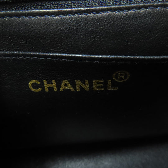CHANEL Handbag enamel black Matelasse Gold Metal Women Used Authentic