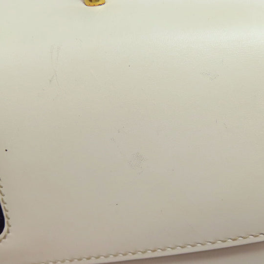 GUCCI Handbag 431665 leather white Sylvie 2WAY