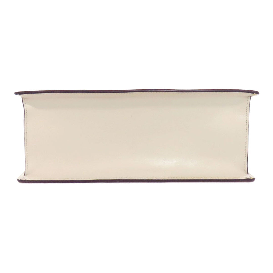 GUCCI Handbag 431665 leather white Sylvie 2WAY