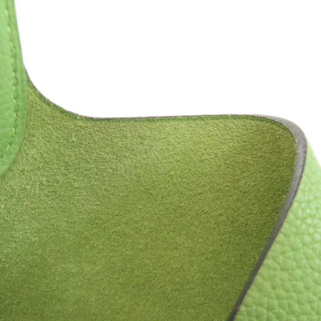 HERMES Handbag Taurillon Clemence green Picotin Lock MM Gold Metal Women Used Authentic
