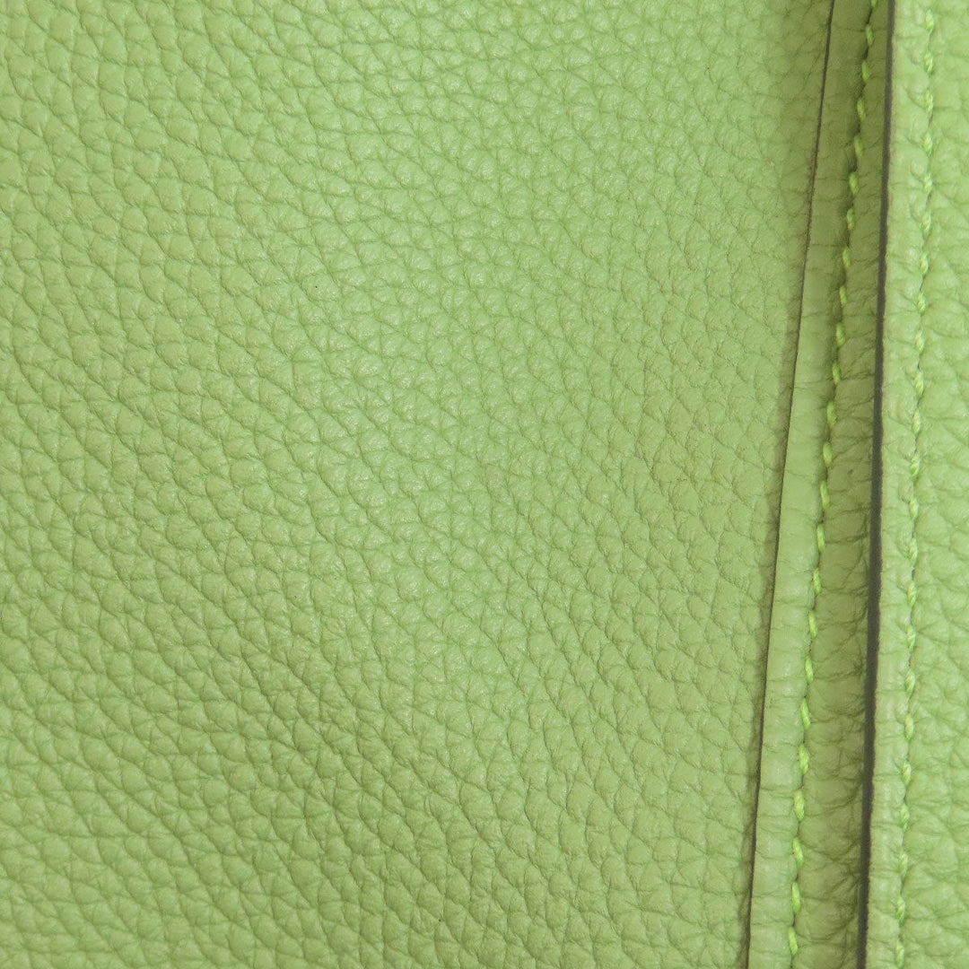HERMES Handbag Taurillon Clemence green Picotin Lock MM Gold Metal Women Used Authentic