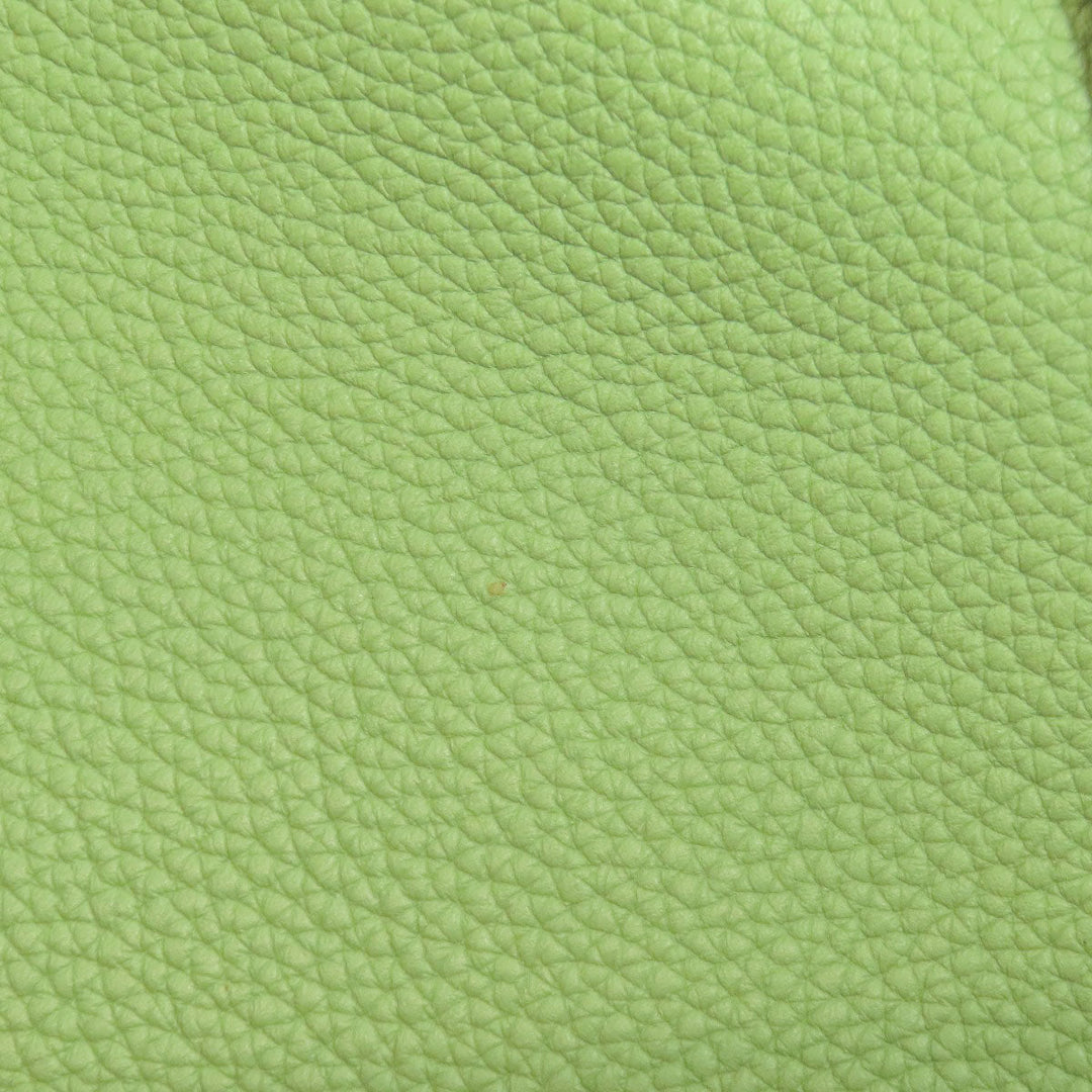 HERMES Handbag Taurillon Clemence green Picotin Lock MM Gold Metal Women Used Authentic