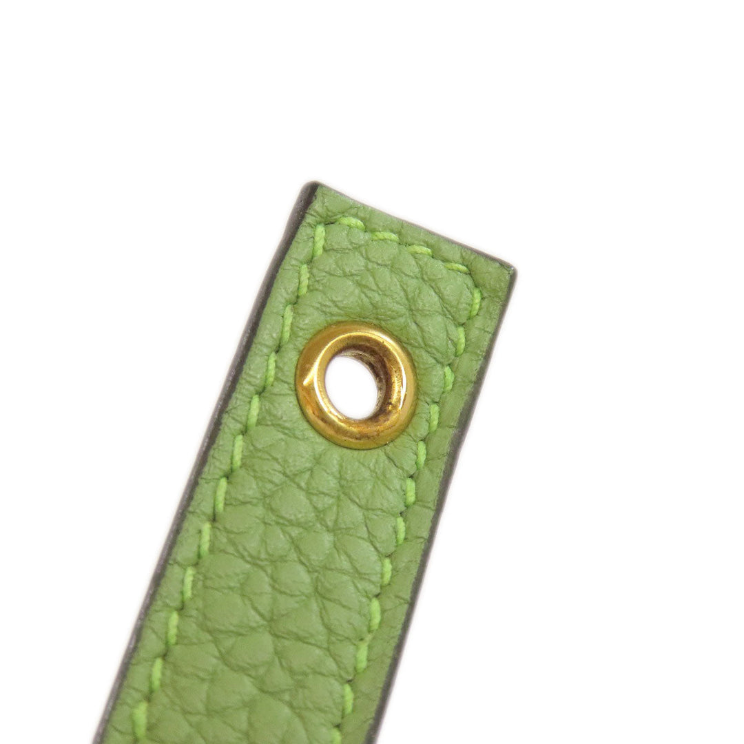 HERMES Handbag Taurillon Clemence green Picotin Lock MM Gold Metal Women Used Authentic