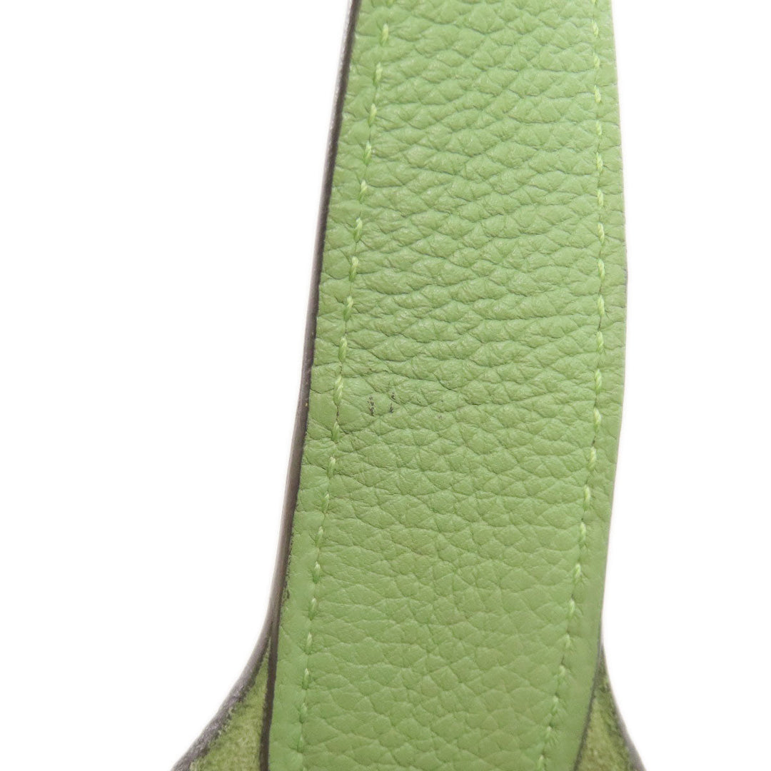 HERMES Handbag Taurillon Clemence green Picotin Lock MM Gold Metal Women Used Authentic