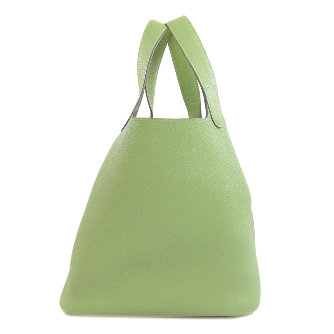 HERMES Handbag Taurillon Clemence green Picotin Lock MM Gold Metal Women Used Authentic