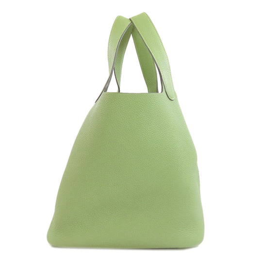 HERMES Handbag Taurillon Clemence green Picotin Lock MM Gold Metal Women Used Authentic