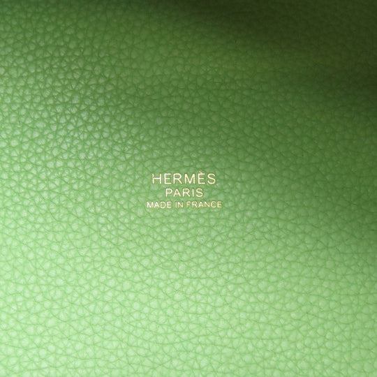HERMES Handbag Taurillon Clemence green Picotin Lock MM Gold Metal Women Used Authentic