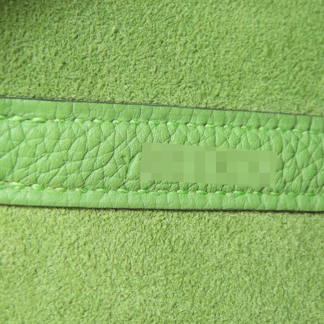 HERMES Handbag Taurillon Clemence green Picotin Lock MM Gold Metal Women Used Authentic