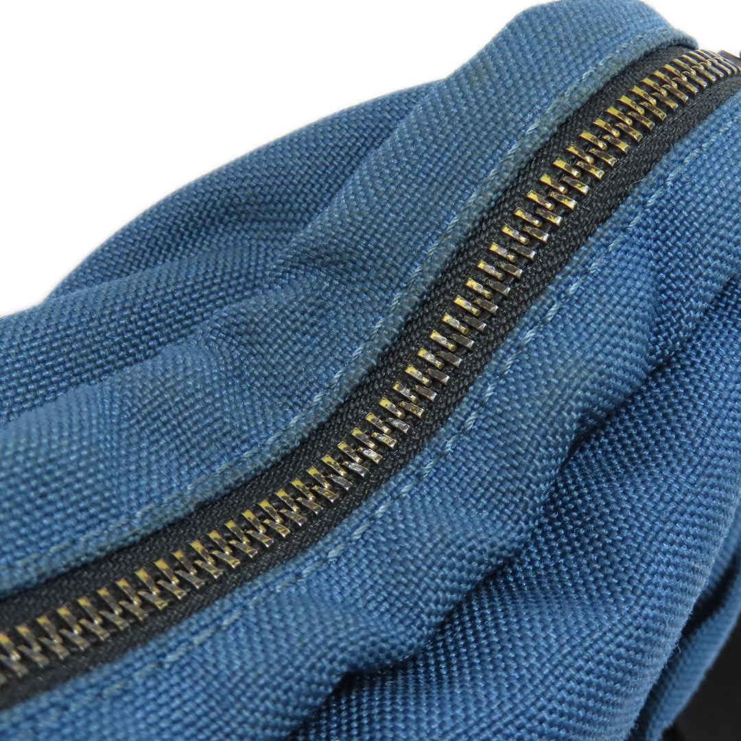 Maison Margiela Shoulder Bag canvas blue logo Women Used Authentic