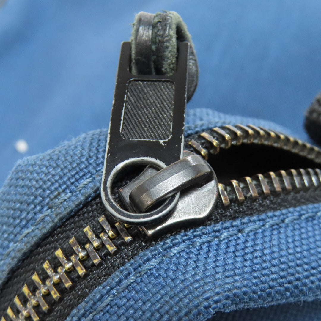 Maison Margiela Shoulder Bag canvas blue logo Women Used Authentic