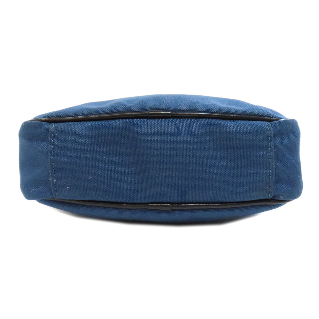 Maison Margiela Shoulder Bag canvas blue logo Women Used Authentic