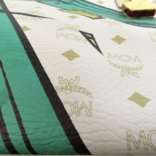 MCM Tote Bag PVC white logo Women Used Authentic