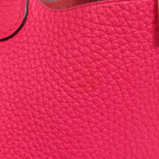 HERMES Handbag Taurillon Clemence pink Picotin Lock PM SilverMetal Women Used Authentic
