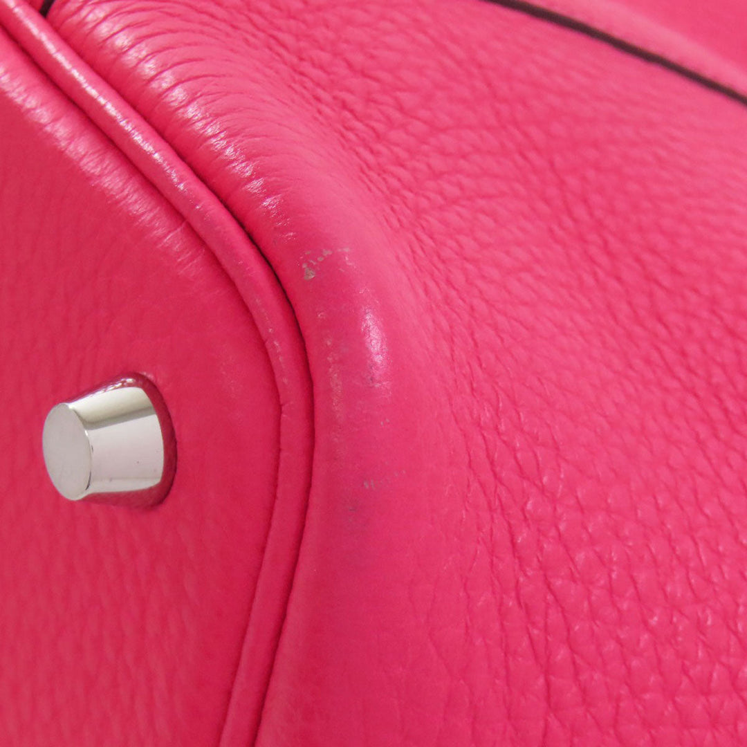 HERMES Handbag Taurillon Clemence pink Picotin Lock PM SilverMetal Women Used Authentic
