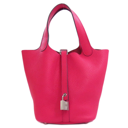 HERMES Handbag Taurillon Clemence pink Picotin Lock PM SilverMetal Women Used Authentic