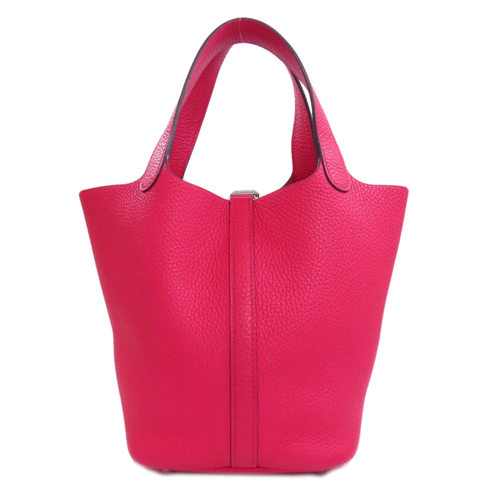 HERMES Handbag Taurillon Clemence pink Picotin Lock PM SilverMetal Women Used Authentic
