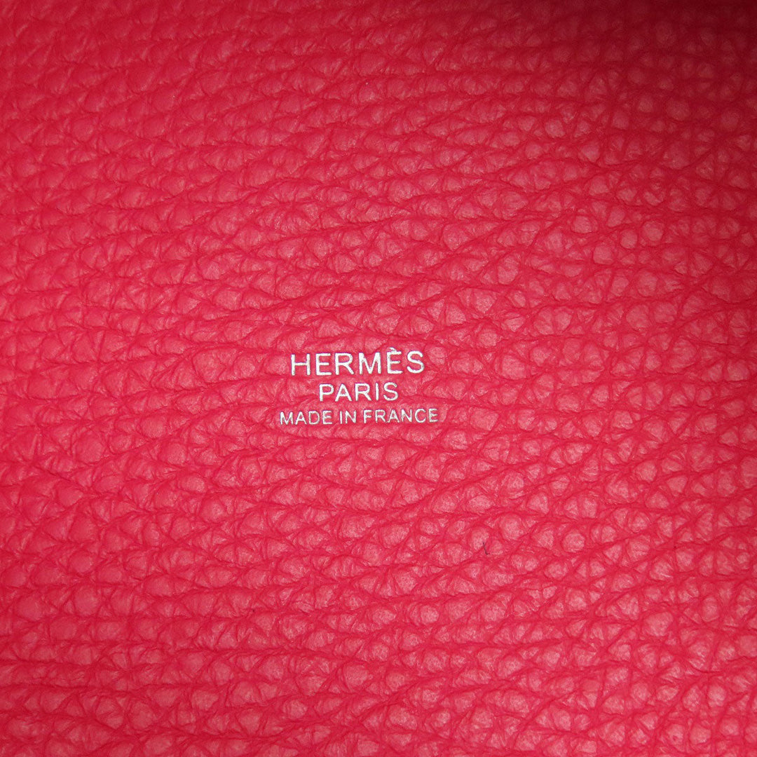 HERMES Handbag Taurillon Clemence pink Picotin Lock PM SilverMetal Women Used Authentic
