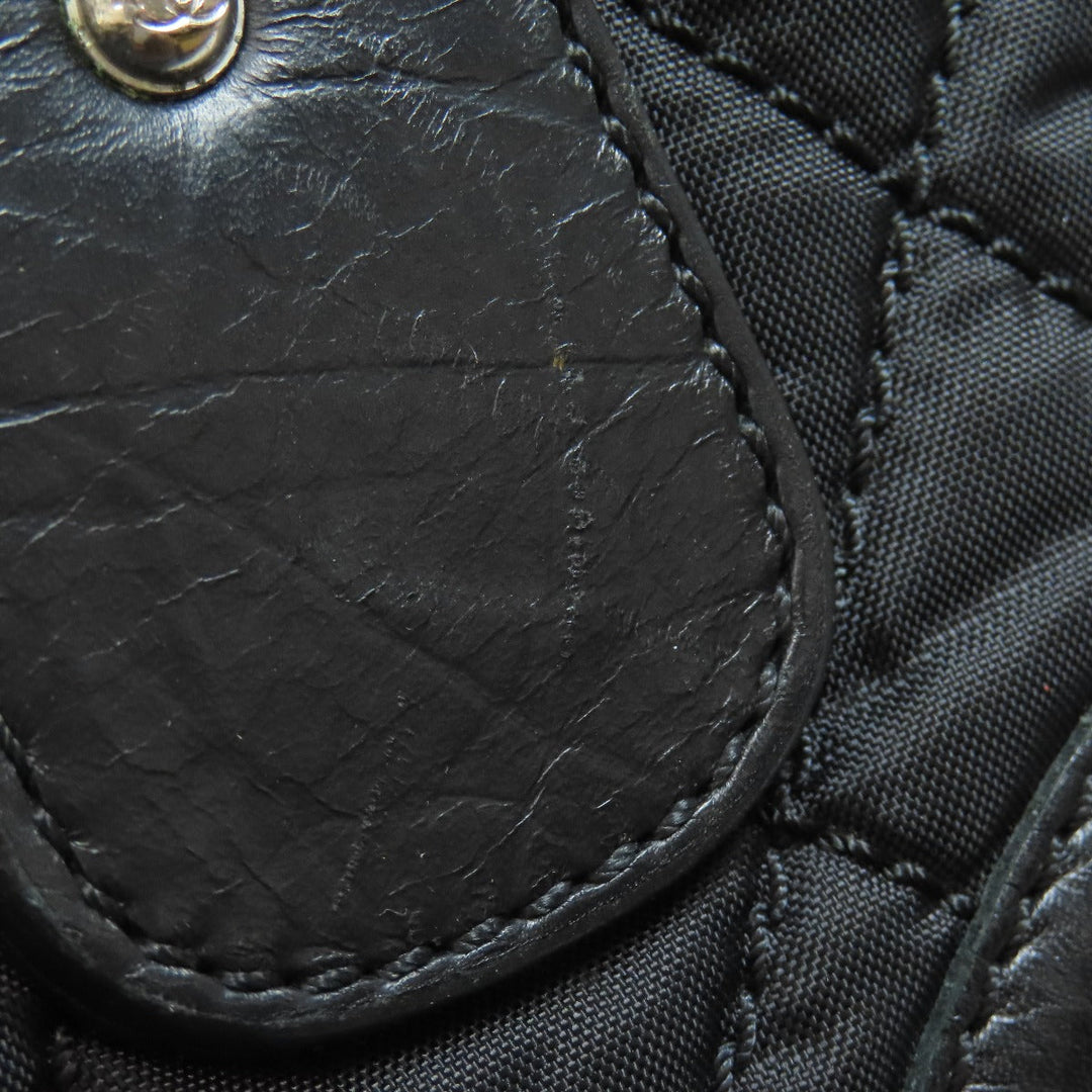 CHANEL Tote Bag Nylon black Paris New York SilverMetal Women Used Authentic