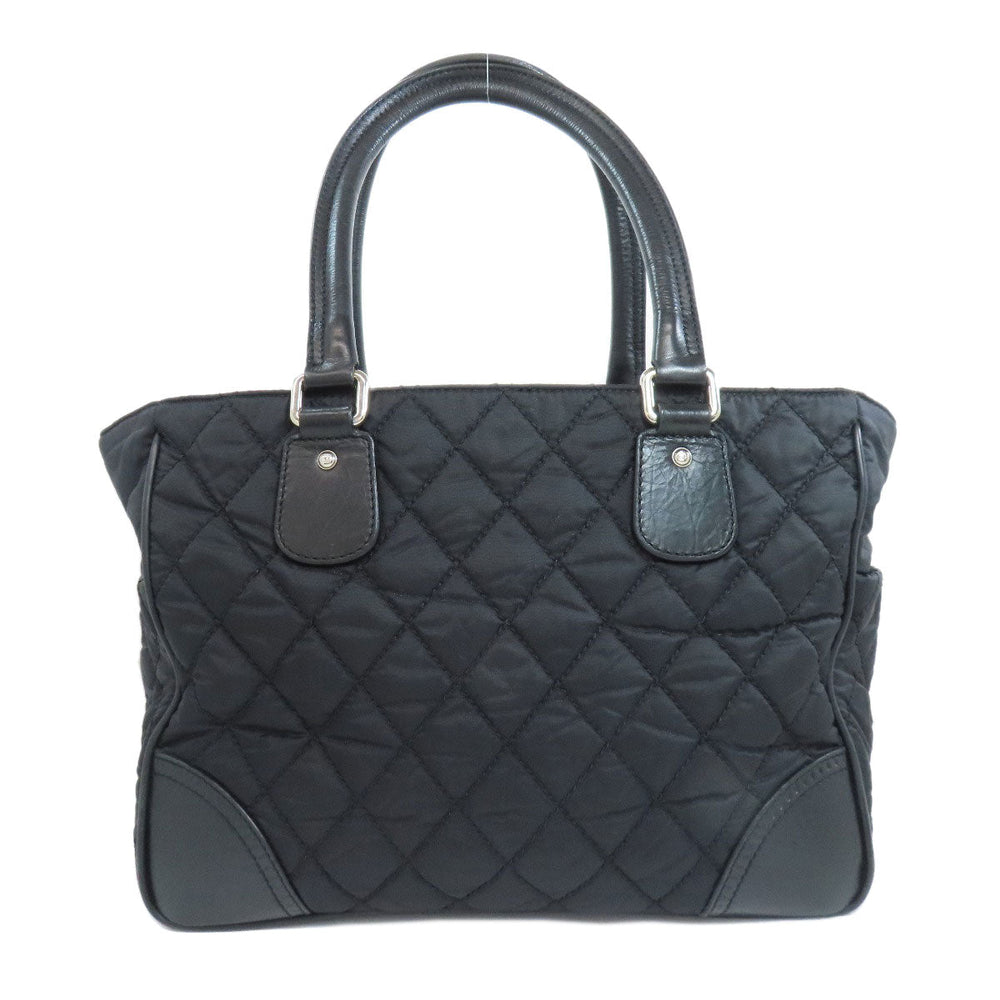 CHANEL Tote Bag Nylon black Paris New York SilverMetal Women Used Authentic