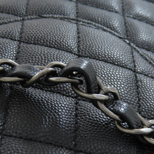 CHANEL Handbag Grained Calfskin Skin black Coco Handle Matelasse SilverMetal 2WAY Women Used Authentic