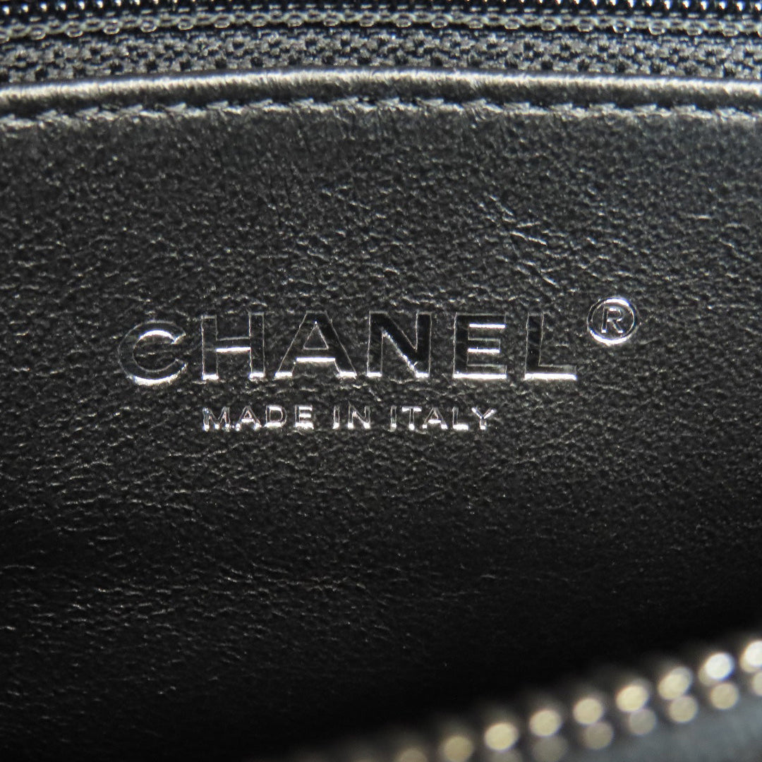 CHANEL Handbag Grained Calfskin Skin black Coco Handle Matelasse SilverMetal 2WAY Women Used Authentic