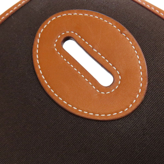 HERMES Shoulder Bag Toile Officier, Calfskin Brown Buenaventura SilverMetal Women Used Authentic