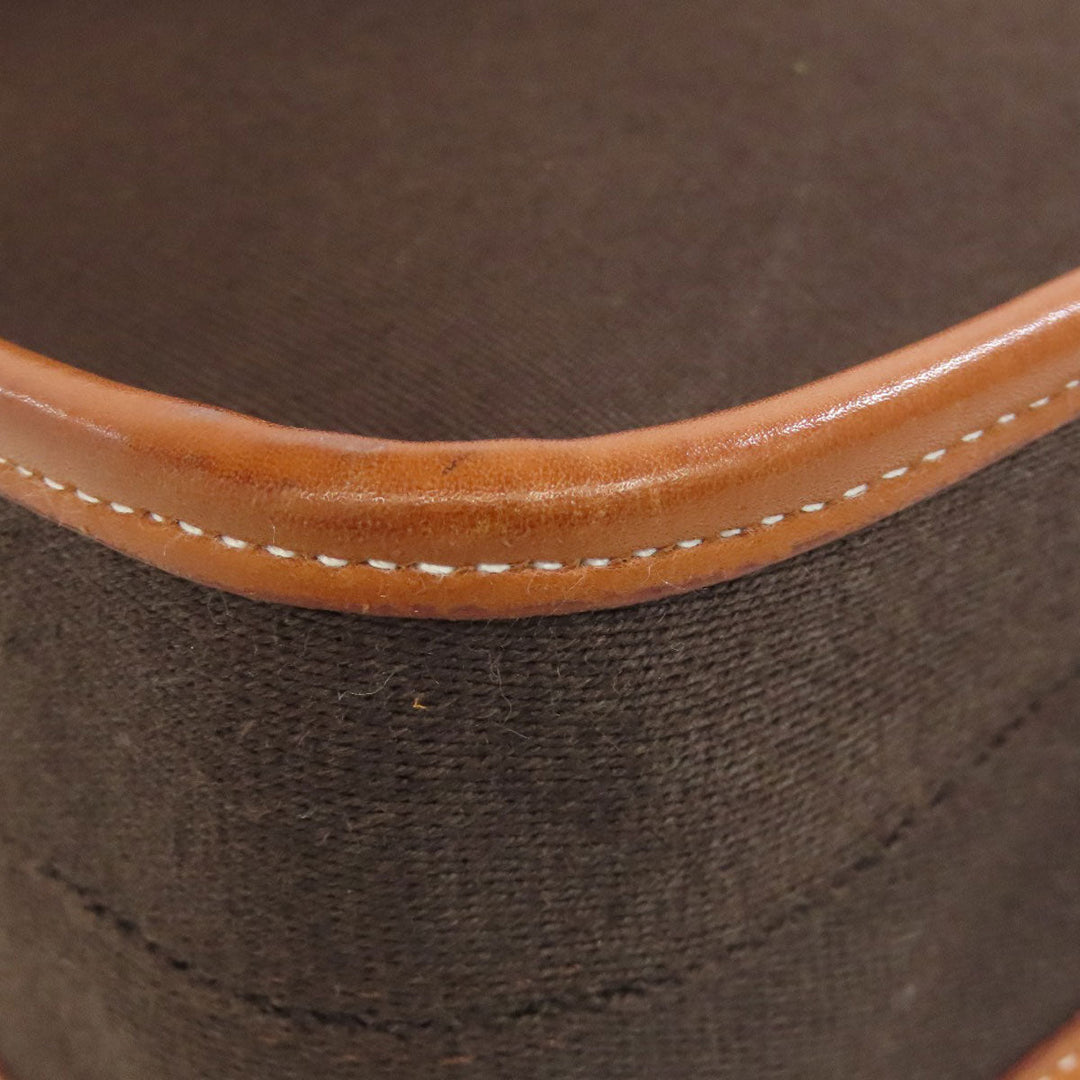 HERMES Shoulder Bag Toile Officier, Calfskin Brown Buenaventura SilverMetal Women Used Authentic