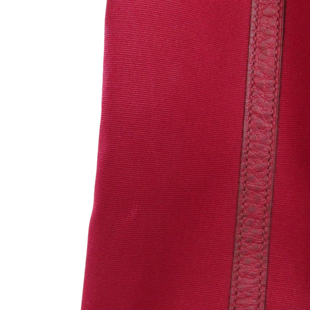 HERMES Tote Bag Towar Officche Red Garden party PM Women Used Authentic