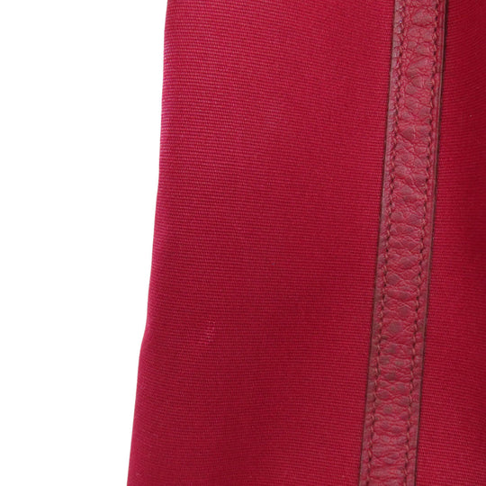 HERMES Tote Bag Towar Officche Red Garden party PM Women Used Authentic