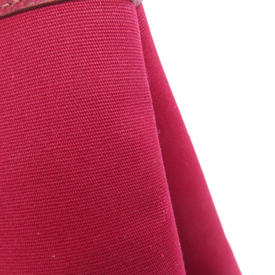 HERMES Tote Bag Towar Officche Red Garden party PM Women Used Authentic