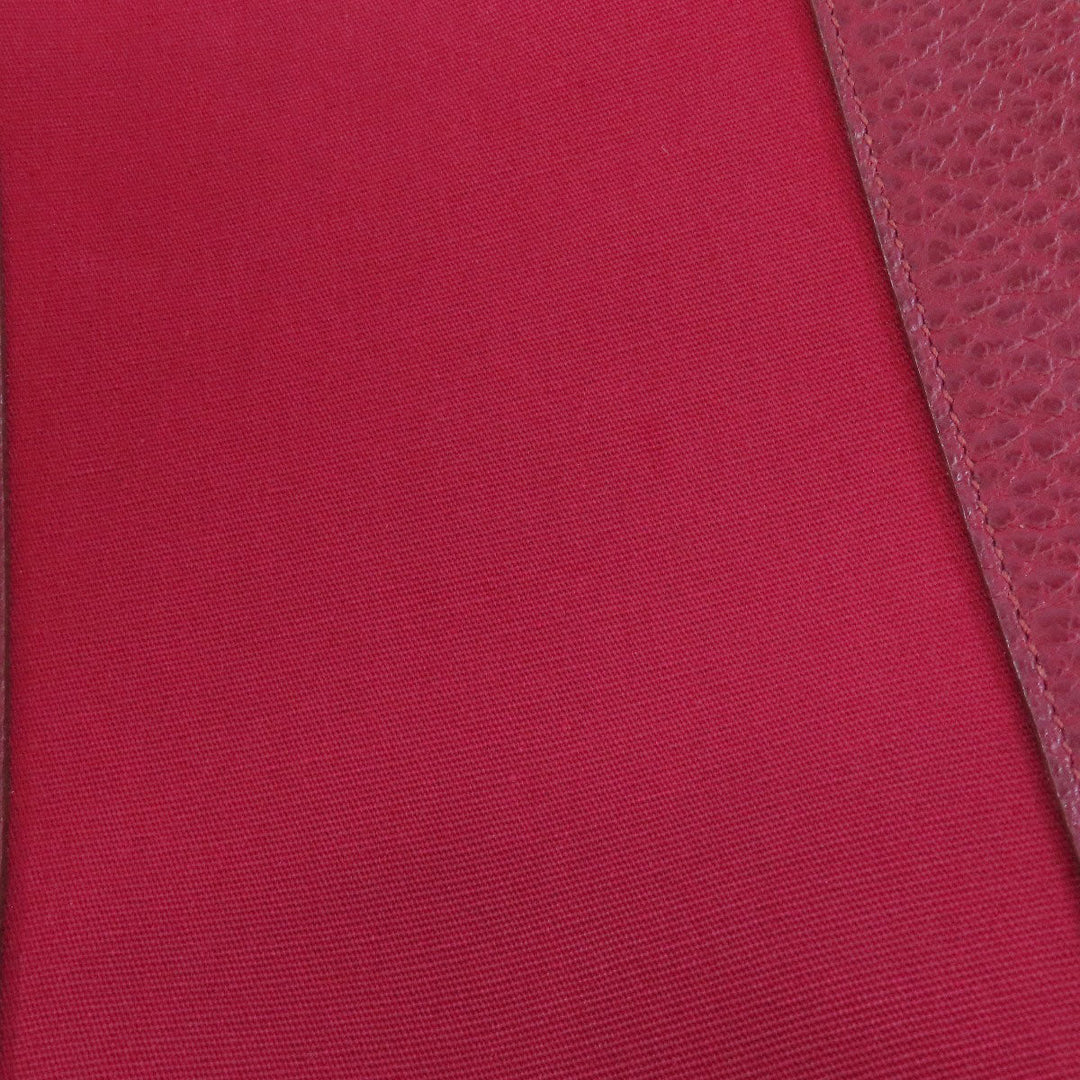 HERMES Tote Bag Towar Officche Red Garden party PM Women Used Authentic