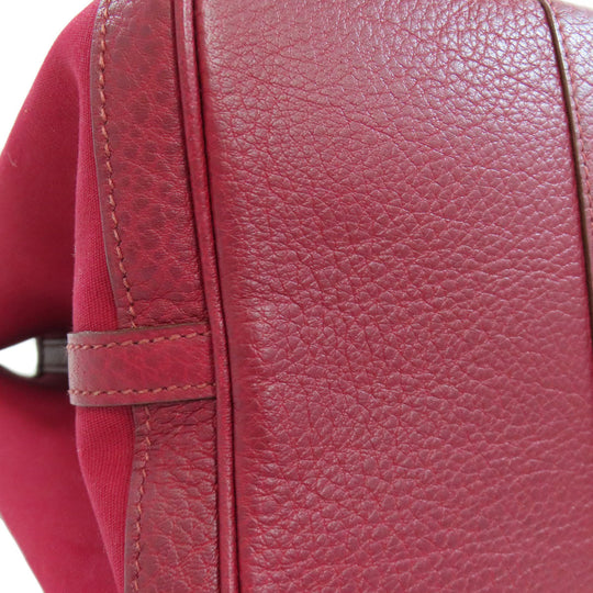 HERMES Tote Bag Towar Officche Red Garden party PM Women Used Authentic