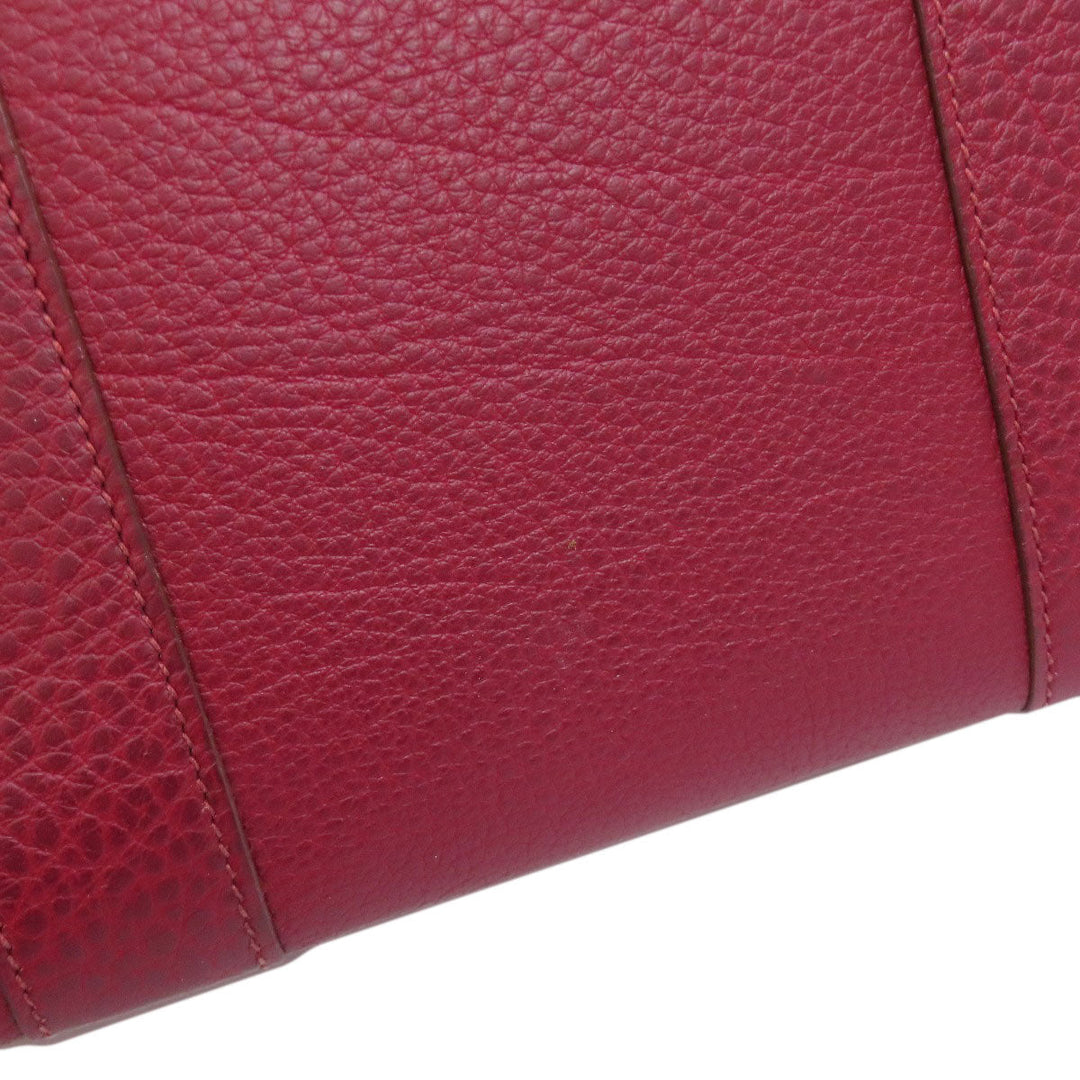 HERMES Tote Bag Towar Officche Red Garden party PM Women Used Authentic