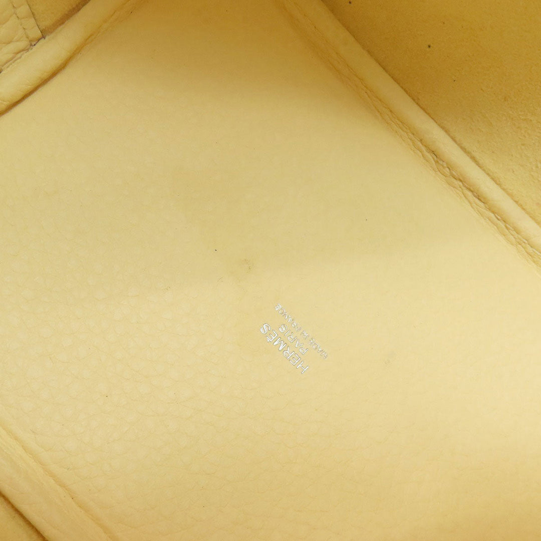 HERMES Handbag Taurillon Clemence white Picotin Lock PM SilverMetal Women Used Authentic