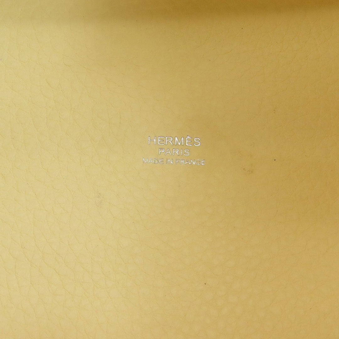 HERMES Handbag Taurillon Clemence white Picotin Lock PM SilverMetal Women Used Authentic