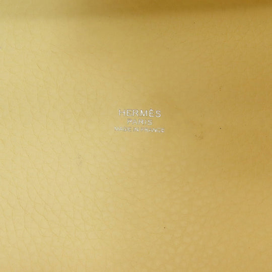 HERMES Handbag Taurillon Clemence white Picotin Lock PM SilverMetal Women Used Authentic