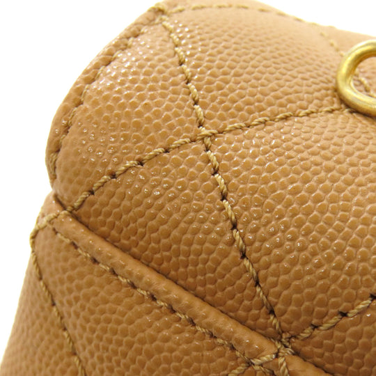 CHANEL Handbag Grained Calfskin Skin Brown Coco Handle Matelasse Gold Metal 2WAY Women Used Authentic